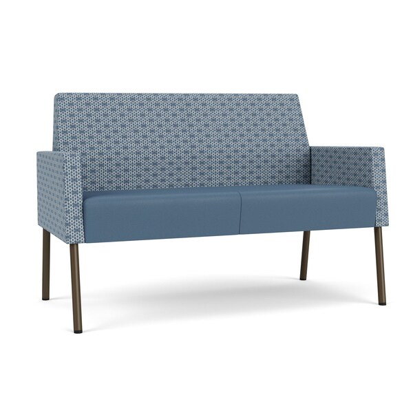 Lesro Mystic Lounge Reception Loveseat, Bronze, RS Rain Song Back, MD Titan Seat, RS Rain Song Arm Panels ML1501 - main
